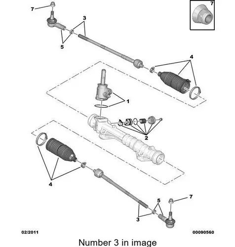 Рулевой наконечник PSA 3812 F7