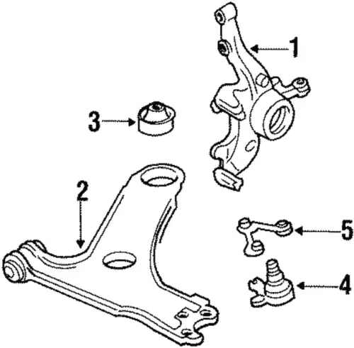 рычаг левый SEAT 1H0407151A VAG