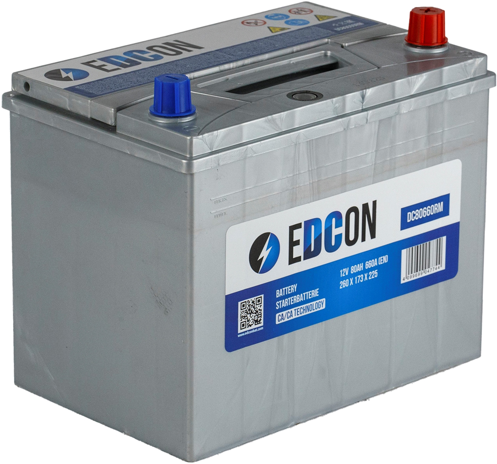 Аккумулятор EDCON DC80660RM 80 Ач 660 А 260x173x225 мм 0 (-+) обратная