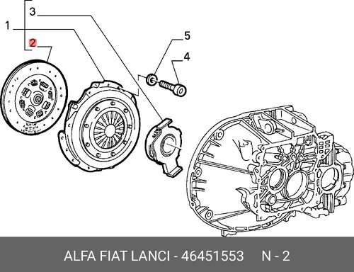 Диск сцепления ALFA ROMEO 46451553