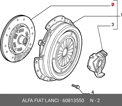 Диск сцепления ALFA ROMEO 60813550