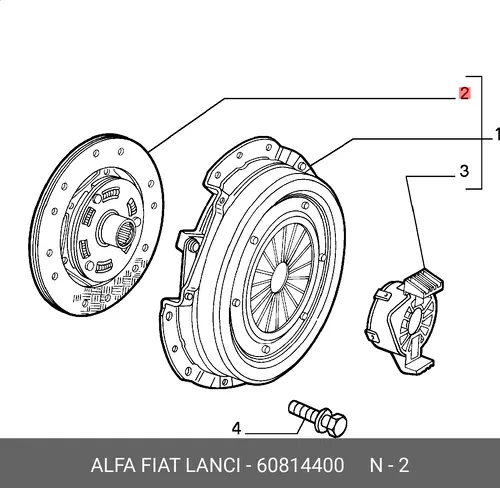 Диск сцепления ALFA ROMEO 60814400