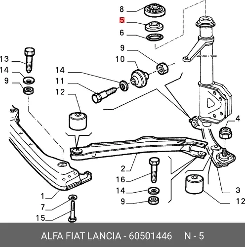 подшипник опоры амортизатора AR 60501446 ALFA ROMEO