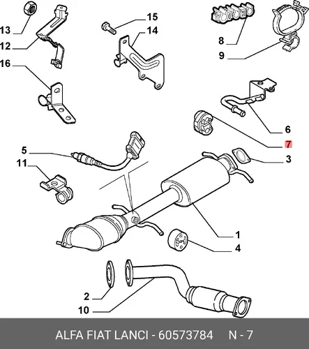 крепление глушителя AR 60573784 ALFA ROMEO