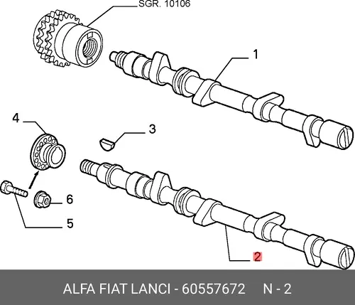 Распредвал ALFA ROMEO 60557672