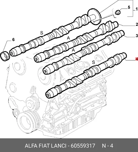 Распредвал ALFA ROMEO 60559317
