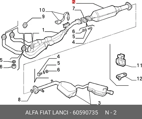 катализатор глушителя AR 60590735 ALFA ROMEO