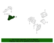 Подшипник двигателя, правый Octavia A4 1J0199262CL VAG