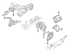 Подшипник двигателя, правый Octavia A4 1J0199262CL VAG