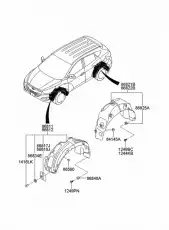 Подкрылок HYUNDAI / KIA 868212S000