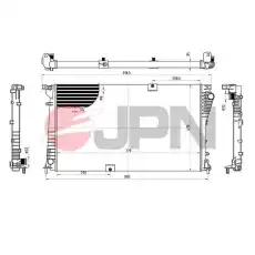 Радиатор системы охлаждения двигателя JPN 60C9046JPN
