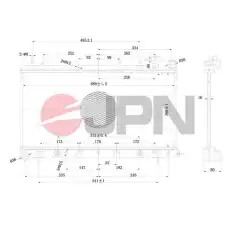Радиатор системы охлаждения двигателя JPN 60C9050JPN