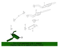 глушитель средняя часть Audi 4B0253409D VAG