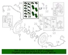Тормозные колодки дисковые LAND ROVER LR156906