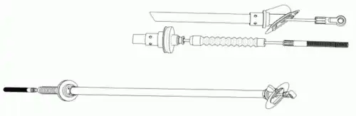 Трос сцепления KAWE FA01150