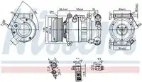 Компрессор, кондиционер 890599 NISSENS