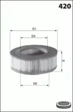 Фильтр воздушный MECAFILTER EL3155