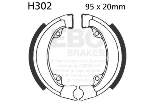 Тормозные колодки барабанные EBC H302