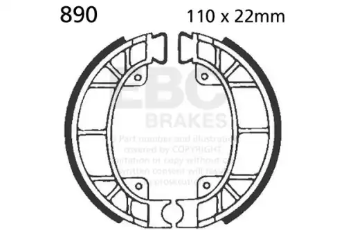 Тормозные колодки барабанные EBC 890
