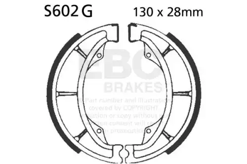 Тормозные колодки барабанные EBC S602G