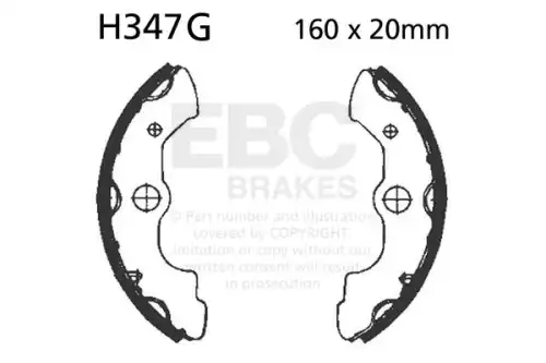 Тормозные колодки барабанные EBC H347G