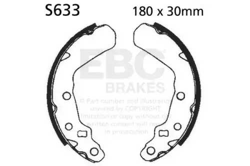 Тормозные колодки барабанные EBC S633