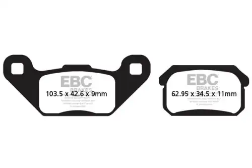 Тормозные колодки дисковые EBC FA431TT