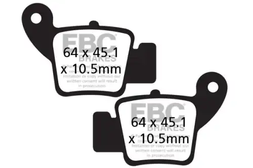 Тормозные колодки дисковые EBC FA634TT