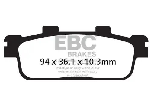 Тормозные колодки дисковые EBC FA427R