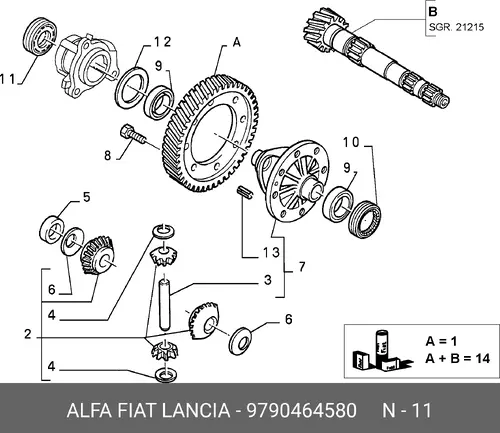сальник диффер. прав. 29.85x47x11.3 Citr 9790464580 LANCIA