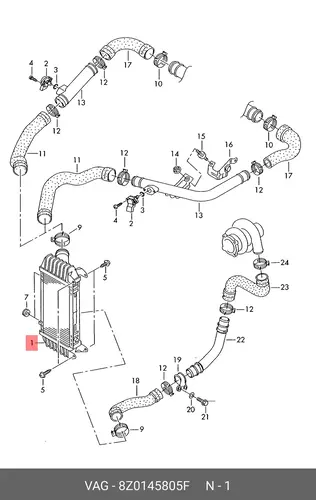 Интеркулер VAG 8Z0145805F