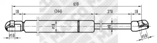 Амортизатор капота MAPCO 91705