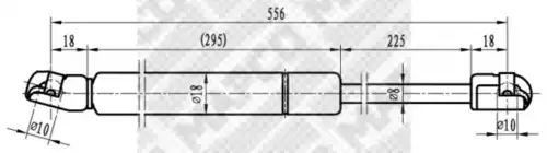 Амортизатор (упор) багажника MAPCO 91610