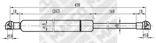 Амортизатор капота MAPCO 91407