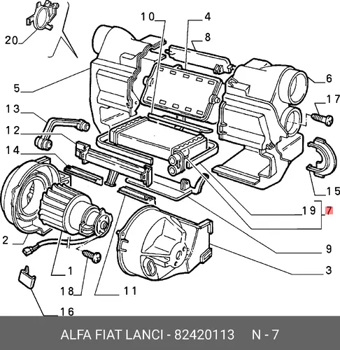 Радиатор печки FIAT 82420113