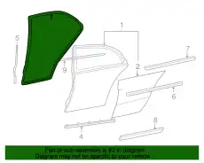 уплотнитель двери задней левой MB W202/S202 all 97-00 202 730 11 78