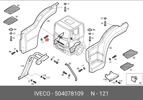  504078109 Винт M8X30 MM IVECO (10013110/