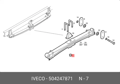 504247871 ГАЙКА IVECO