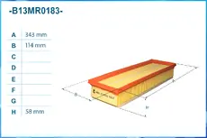 Фильтр воздушный CWORKS B13MR0183