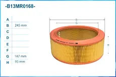 Фильтр воздушный CWORKS B13MR0168