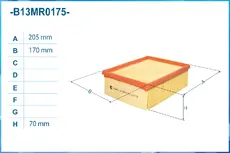 Фильтр воздушный CWORKS B13MR0175