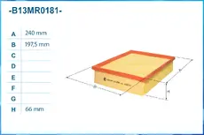 Фильтр воздушный CWORKS B13MR0181
