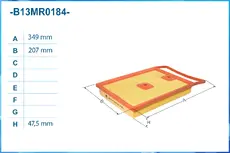 Фильтр воздушный CWORKS B13MR0184