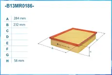 Фильтр воздушный CWORKS B13MR0186