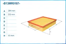 Фильтр воздушный CWORKS B13MR0187