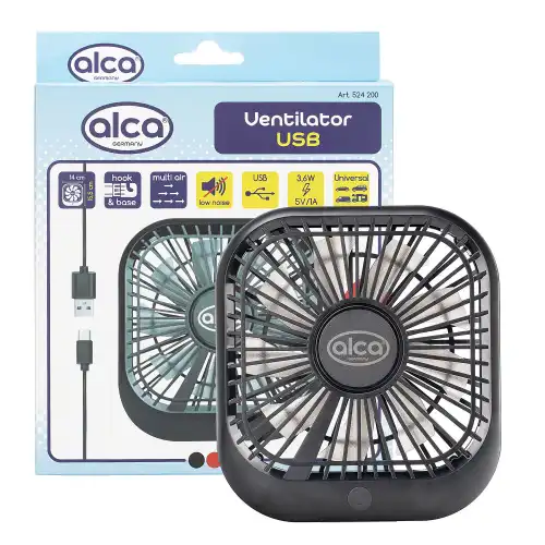 ALCA Автовентилятор USB трехскоростной 12 В 5 V 524200