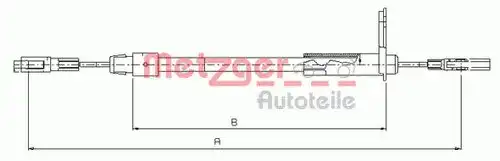 Трос сцепления METZGER 15250
