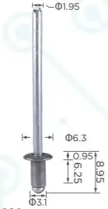 Заклепка ('3x9') AKW0360 AUTOKREP