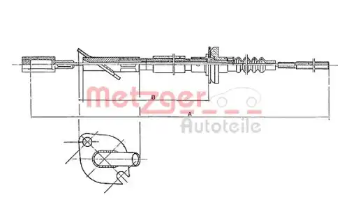 Трос сцепления METZGER 1402.2