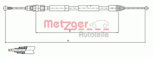 Трос сцепления METZGER 39387